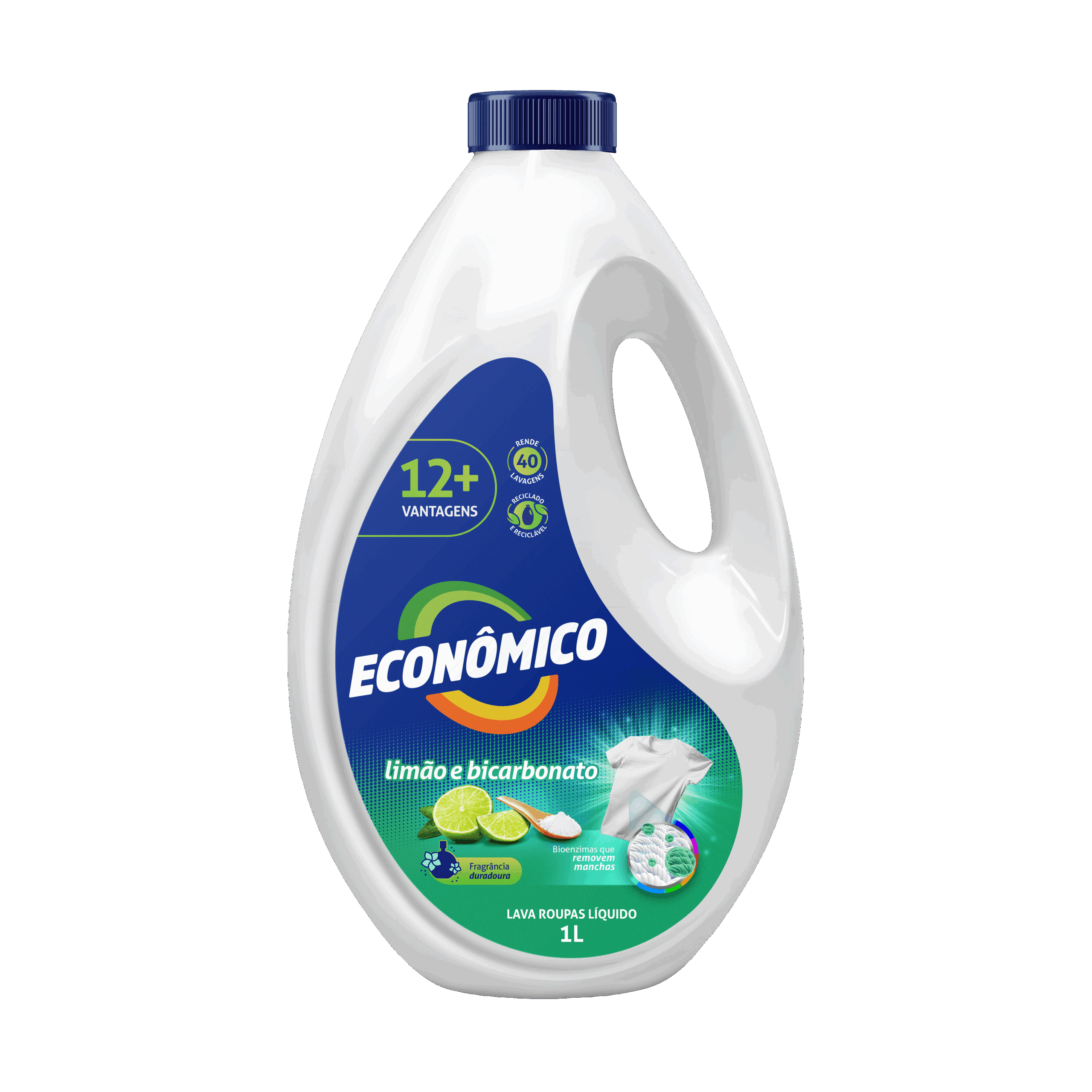 Lava Roupas Líquido Limão & Bicarbonato 1L