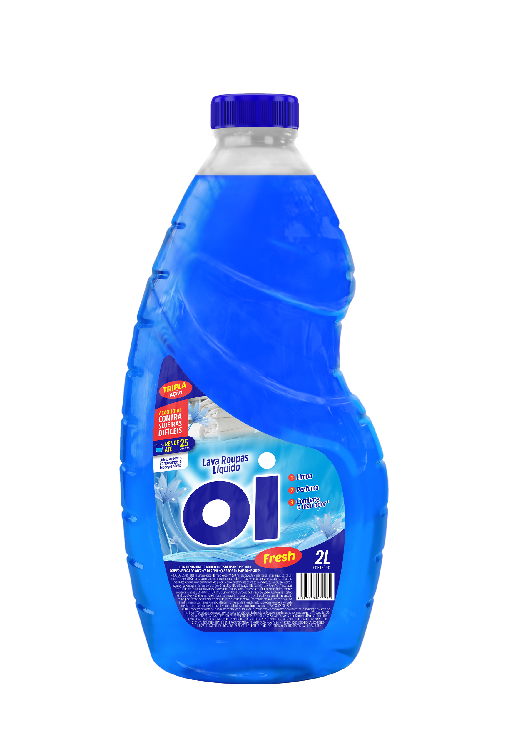 Lava Roupas Liquido Azul OI 2L