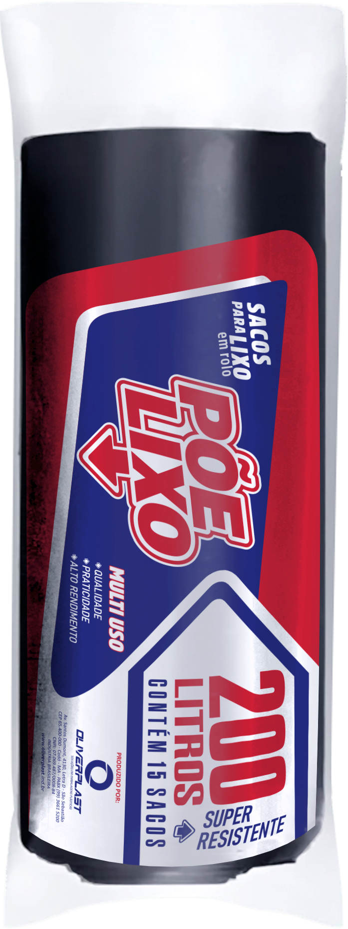 Saco de Lixo em Rolo 200 Sacos